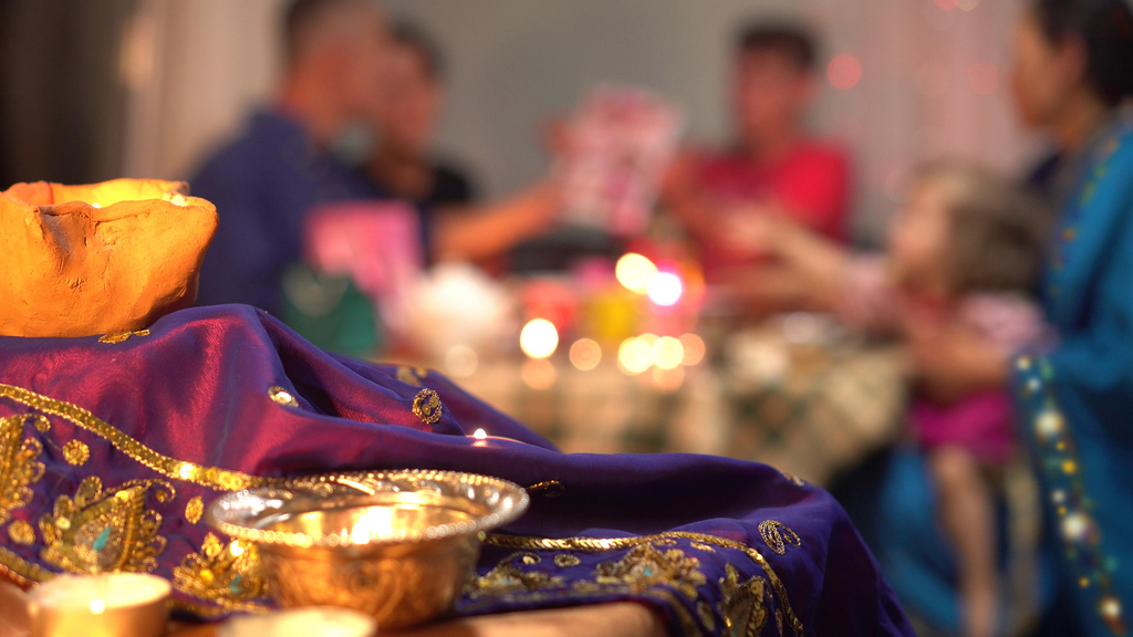 Deepavali scene at home