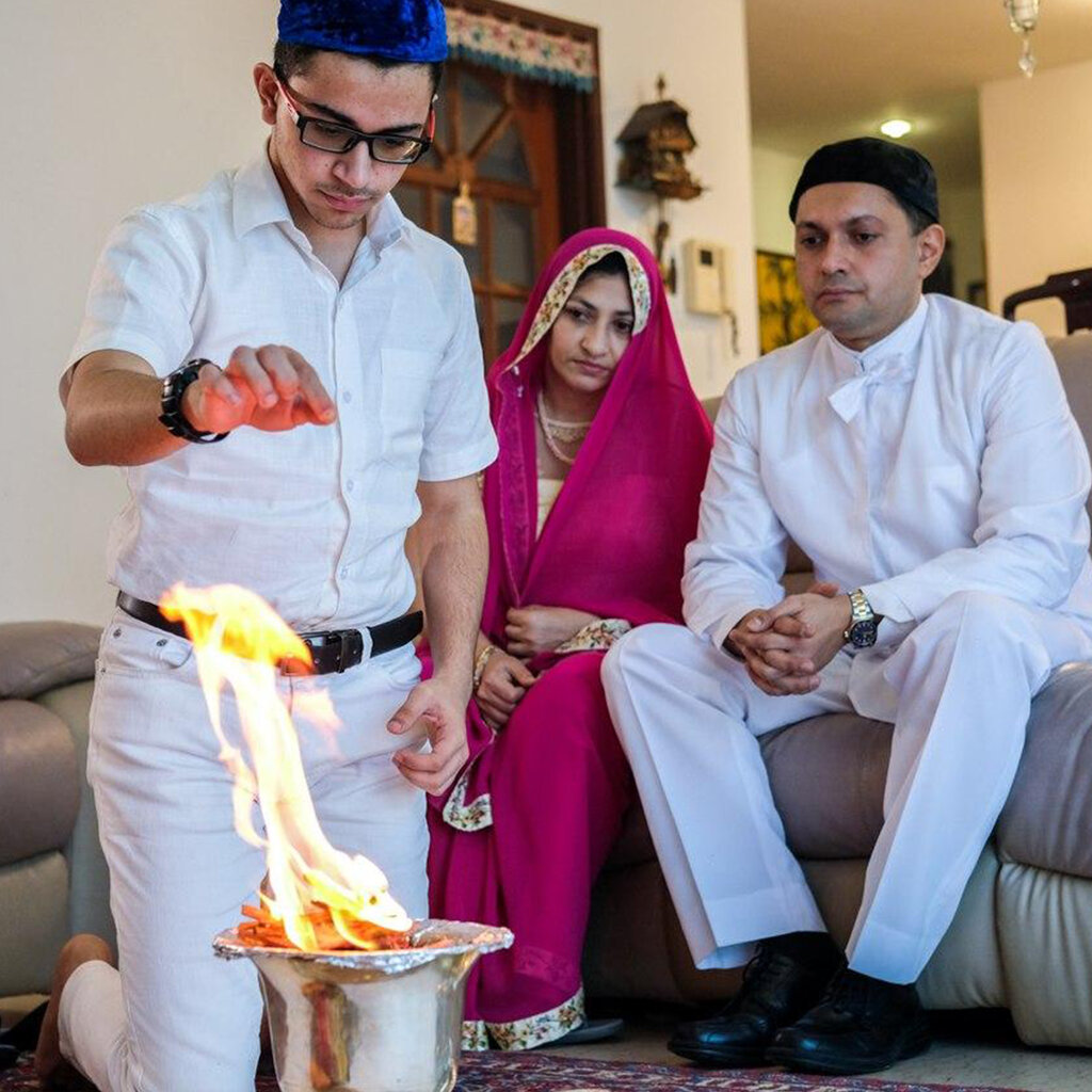 Fire represents God’s wisdom in Zoroastrianism